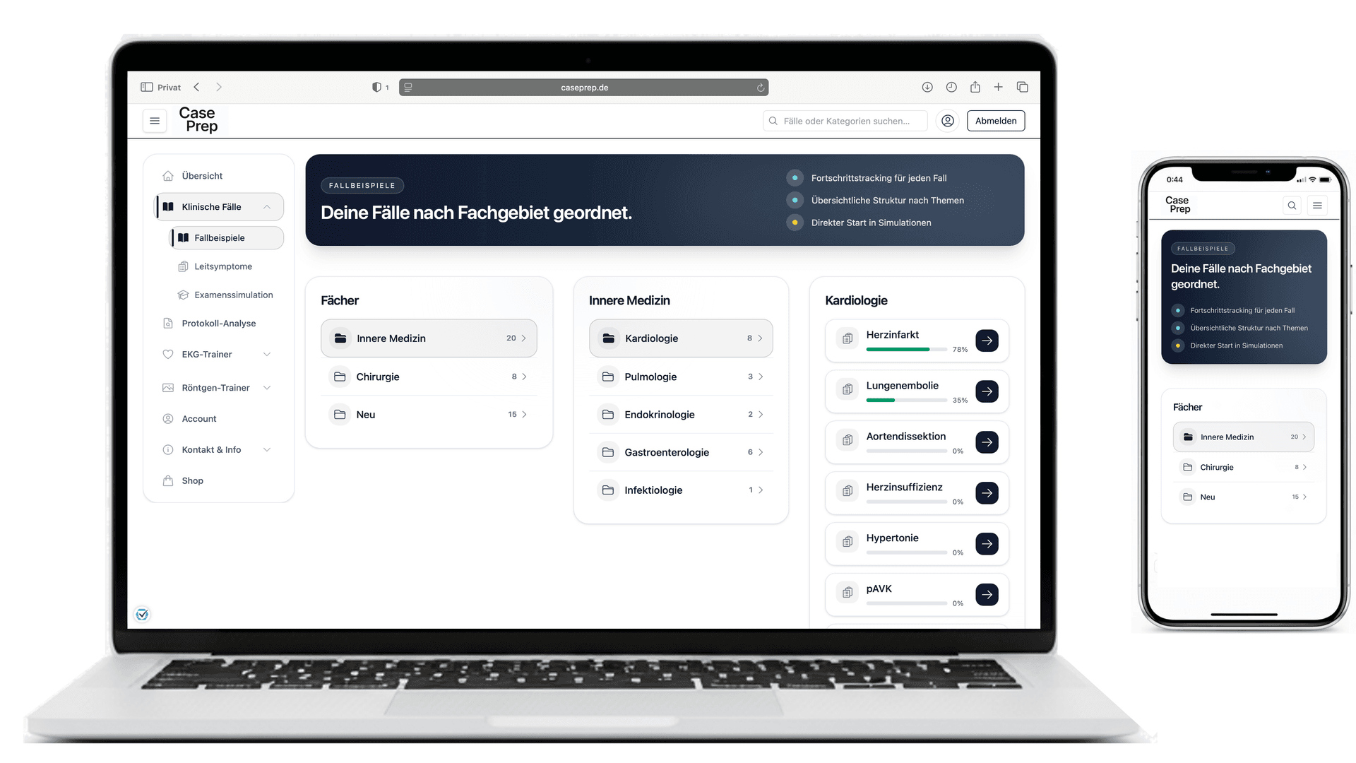 Dummy-Grafik für Fallsimulation Kategorien
