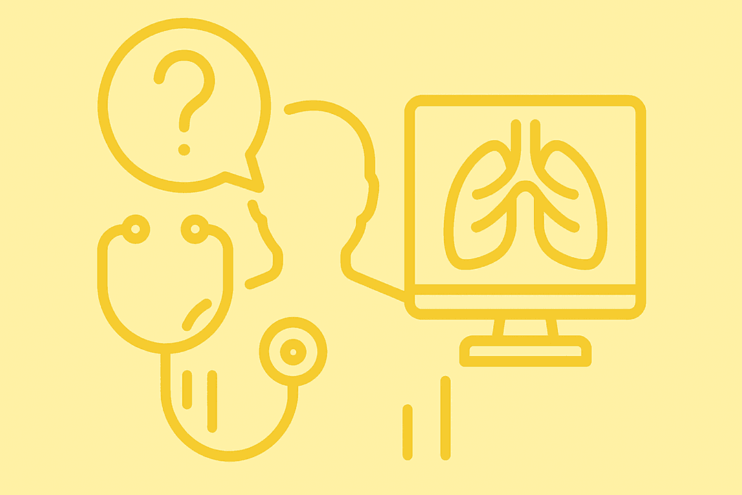 Studierende betrachtet Röntgenbilder auf einem Monitor
